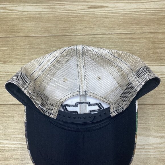 Chevrolet Mens Strap Back Camo Hunting Camp Cap Adjustable Hat Embroidered - Picture 15 of 16